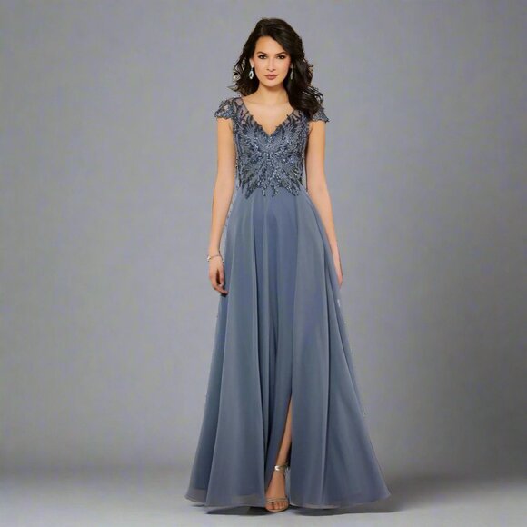 MGNY slate blue dress, size 8, NEW WITH TAGS! - Picture 1 of 3